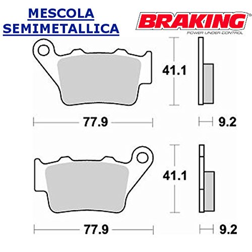 LA PAREJA JUEGO DE PASTILLAS DE FRENO TRASERO BRAKING PARA APRILIA PEGASO TRAIL 650 2007 07