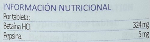 Lamberts Betaína HCl 324mg Pepsina 5mg - 180 Tabletas