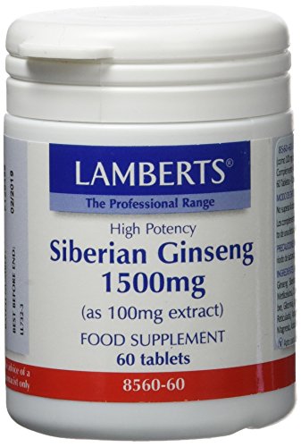 Lamberts Ginseng Siberiano 1500Mg, 60 Tabletas