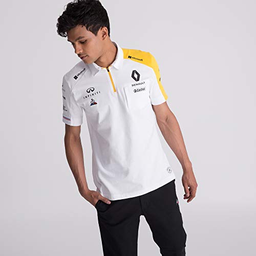 Le Coq Sportif Polo Oficial de Fórmula 1 Renault Team F1 Racing - Blanco - L