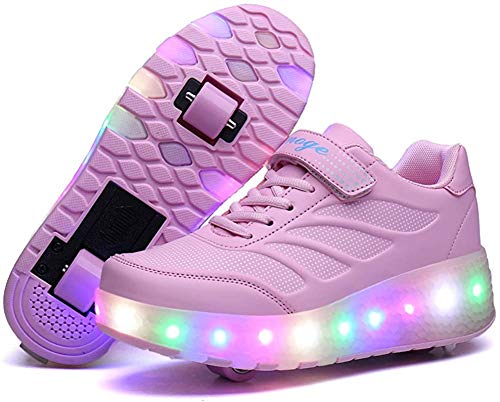 Led Luces Zapatos con Ruedas Dobles para Pequeños Niños y Niña Automática Calzado de Skateboarding Deportes de Exterior Patines en Línea Brillante Mutilsport Aire Libre y Deporte Gimnasia Zapatillas