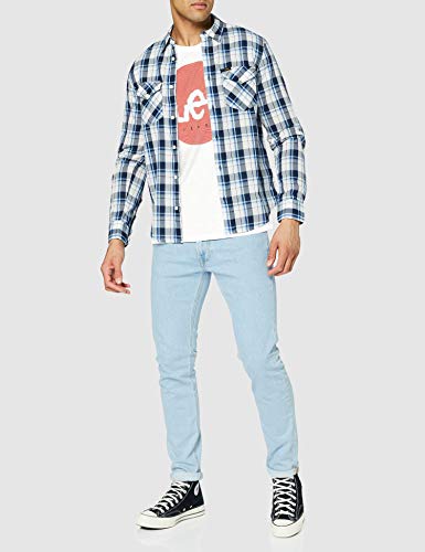 Lee Circle tee Camiseta, Blanco Crudo, XXL para Hombre