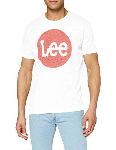 Lee Circle tee Camiseta, Blanco Crudo, XXL para Hombre