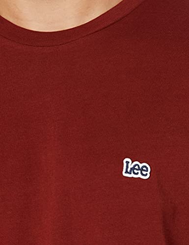 Lee Patch Logo tee Camiseta, Fired Brick, M para Hombre