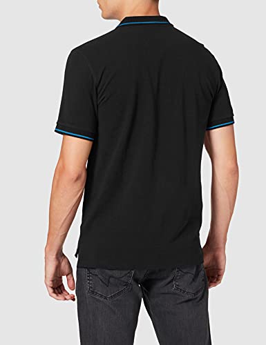 Lee Pique Polo Camisetas Hombre, Negro (Black 01), Large