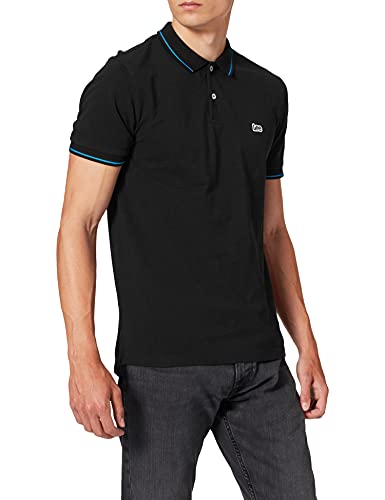 Lee Pique Polo Camisetas Hombre, Negro (Black 01), Large