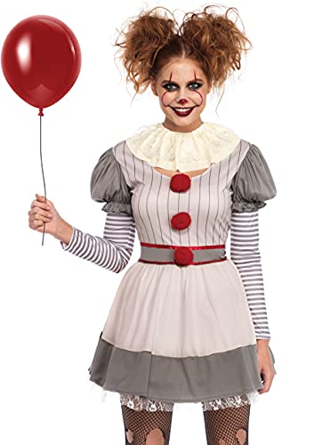 Leg Avenue Creepy Clown, Multicolor, S/M (EUR 36-38) Mujer