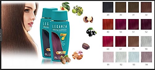 Leganza, Tinte Bálsamo Natural para el Cabello, Color Burdeos 50