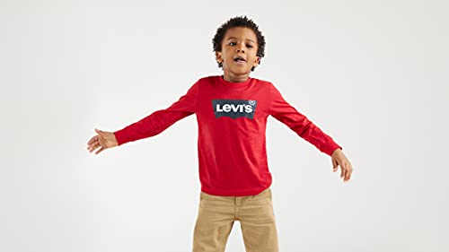 Levi's Kids Lvb L/S Batwing Tee Camiseta de manga larga Levis Red para Niños