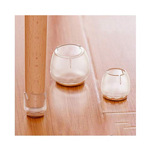 Lezed almohadilla de silicona para muebles sillas Tapas para Las Piernas de la Silla Protectores de Piso para Pata de Silla para el Suelo Silla para el Suelo Patas Redondas 32 Piezas (12-16mm)