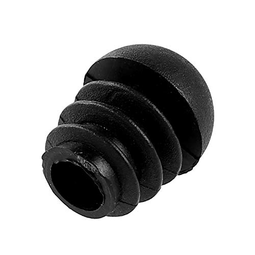 LEZED Tapas de Tubo Redondas para Sillas Tapón de Plástico Redondo Tapones Redondos de Plástico Negro Acanalados para Patas de Muebles Silla Mesa 32 Piezas (19mm)