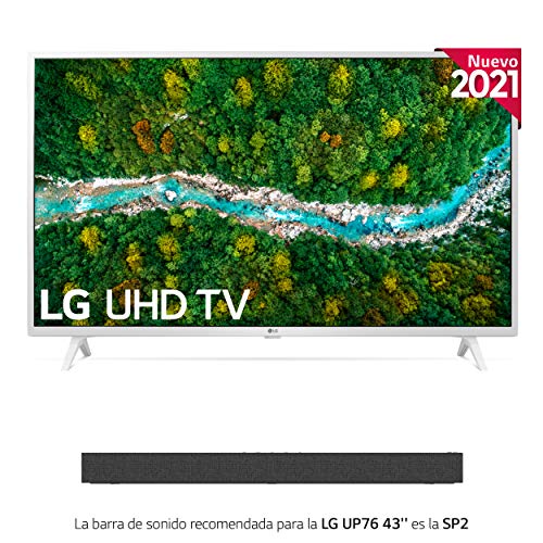 LG 43UP7690-ALEXA 2021-Smart TV 4K UHD 108 cm (43") con Procesador Quad Core, HDR10 Pro, HLG, Sonido Virtual Surround, HDMI 2.0, USB 2.0, Bluetooth 5.0, WiFi