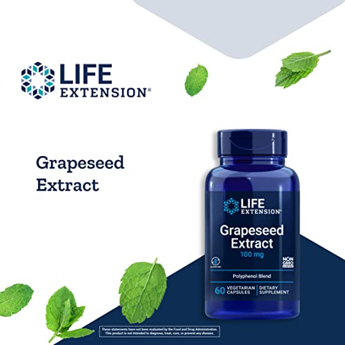 Life Extension Extracto de Semilla de Uva, 100 Mg - 60 Vcaps 70 g