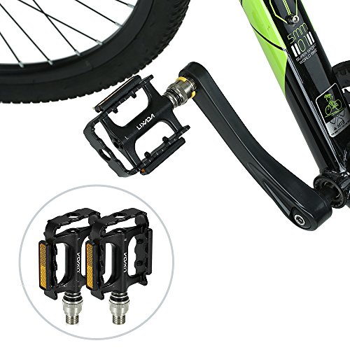 Lixada Pedales de Bicicleta de liberación rápida Bicicleta de MTB Pedal de Plataforma de Bicicleta con Adaptador de Pedal Extender