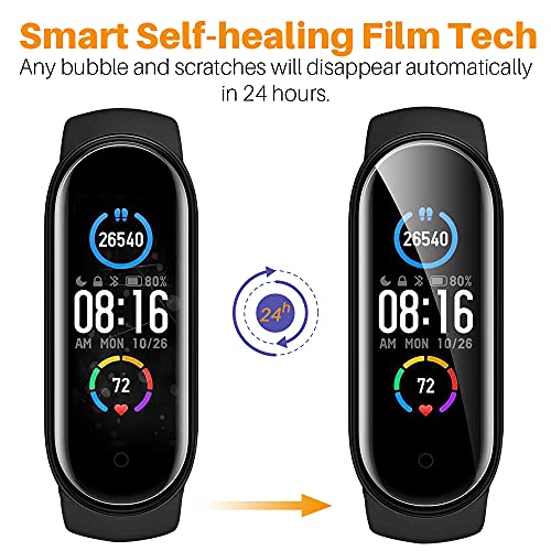 LK Compatible con Xiaomi Mi Band 5/6 Protector de Pantalla, 6 Pack,TPU-Film,Alta definición,Sensible al Tacto