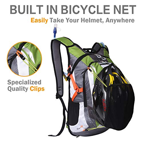 Local Lion 18L Mochila de Hidratación Ciclismo de Deportes al Aire Libre de Senderismo Excursion Multifuncional Nylon para Unisex Color Verde