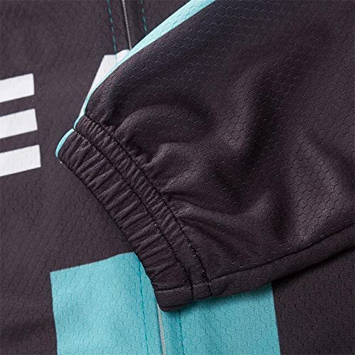 logas Maillot de ciclismo para hombre, manga larga, transpirable, con bolsillo y gel