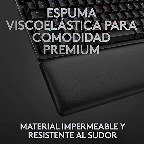 Logitech G513 Teclado Gaming Mecánico con Reposamanos, RGB LIGHTSYNC, Teclas GX-Táctil Marrón, Aleación de Aluminio, Teclas F Personalizables, Paso de USB, Disposición QWERTY ES - Carbón/Negro