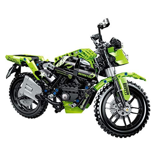 Lommer Juego de construcción para motocicleta, 518 bloques de sujeción, técnica de mountain bike y carreras, compatible con Lego Technic