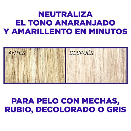 L’Oréal Paris Elvive Color Vive Mascarilla Violeta Matizadora para el Pelo con Mechas, Rubio o Gris - 150 ml