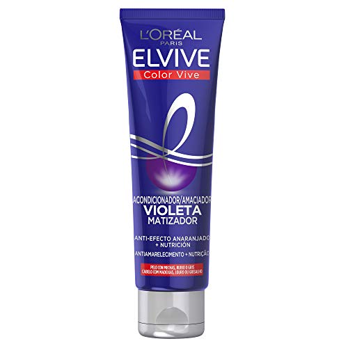 L’Oréal Paris Elvive Color Vive Mascarilla Violeta Matizadora para el Pelo con Mechas, Rubio o Gris - 150 ml