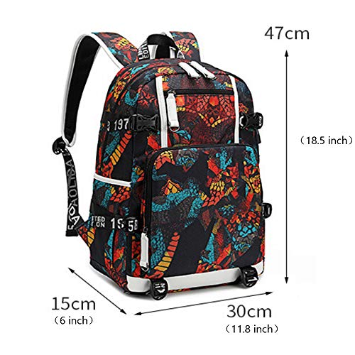 Lorh's store Jugador de Baloncesto Estrella Michael Jordan Mochila multifunción Estudiante de Viaje Mochila para fanáticos para Hombres Mujeres (Estilo 9)