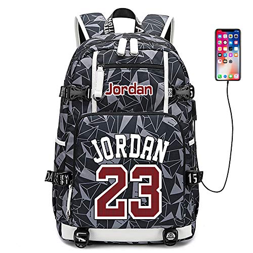 Lorh's store Jugador de Baloncesto Estrella Michael Jordan Mochila multifunción Estudiante de Viaje Mochila para fanáticos para Hombres Mujeres (Estilo 9)