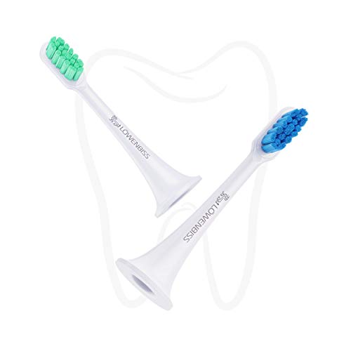 Löwenbiss - Juego de 4 cabezales de cepillo de dientes eléctrico sónico para Mi Xiaomi, cerdas redondeadas para una limpieza agradable de las encías, compatibles con Mi Electric Toothbrush T500 T300