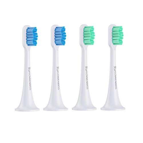 Löwenbiss - Juego de 4 cabezales de cepillo de dientes eléctrico sónico para Mi Xiaomi, cerdas redondeadas para una limpieza agradable de las encías, compatibles con Mi Electric Toothbrush T500 T300