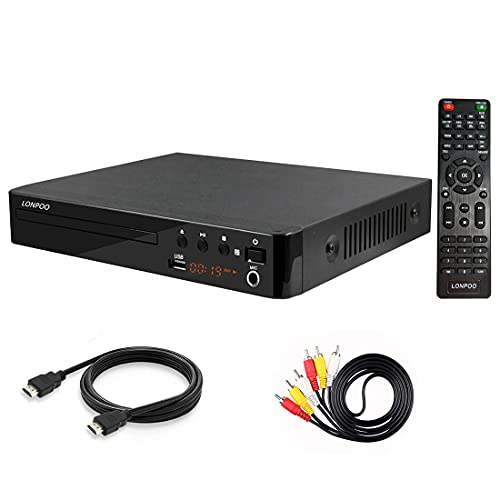 LP-099 Reproductor de DVD (Full HD, HDMI, USB, Multi Region Code Zone Gratis) compatible con DIVX, JPEG y MP3