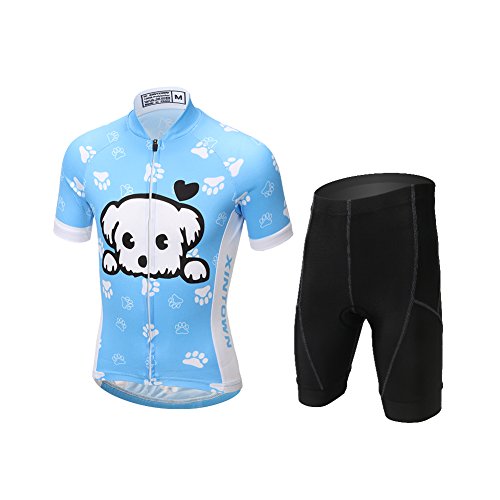 LSERVER-Niños Maillots de Bicicleta Conjunto de Ropa de Ciclo Jersey de manga corta + Pantalones