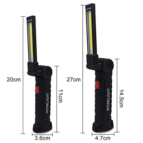 Luces de mano del trabajo del LED Linterna de la MAZORCA móvil portable Luces multifuncionales y plegables portátiles para la reparación del coche, el uso casero, y emergencia