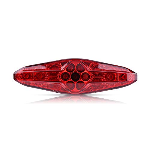 Luces traseras universales, luz trasera de freno de motocicleta, freno de motocicleta para ATV Dirt Bike(Red cover)