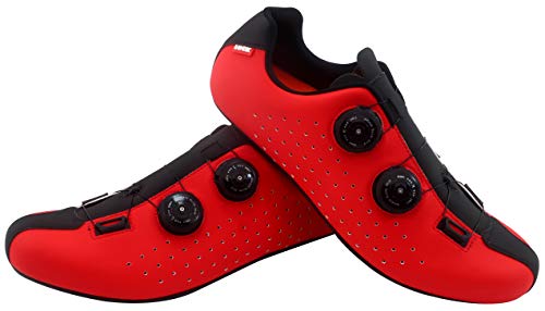 LUCK Eris, Zapatillas de Ciclismo de Carretera Unisex Adulto, Rojo, 38 EU