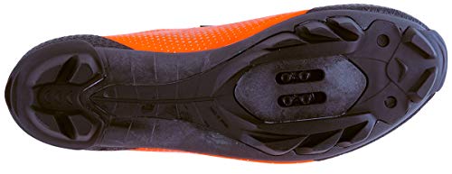 LUCK Excalibur Zapatillas Ciclismo MTB | Naranja Flúor | Suela de Carbono SHD | Doble Cierre Rotativo ATOP | Puntera Trasera de Refuerzo, Hombre Mujer