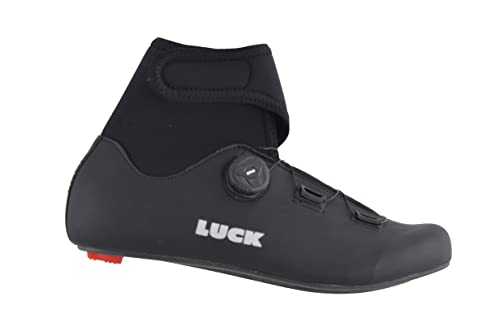 LUCK Fly Zapatillas de Ciclismo de Carretera de Invierno para Hombre y Mujer | Botas de Invierno (Negro, Numeric_46)