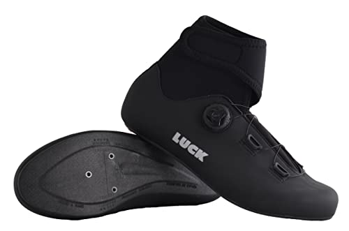 LUCK Fly Zapatillas de Ciclismo de Carretera de Invierno para Hombre y Mujer | Botas de Invierno (Negro, Numeric_46)