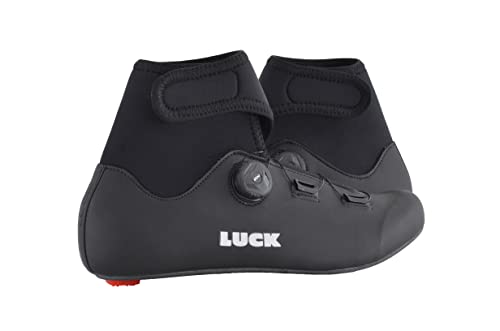 LUCK Fly Zapatillas de Ciclismo de Carretera de Invierno para Hombre y Mujer | Botas de Invierno (Negro, Numeric_46)