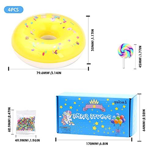 Luclay Slime Kit Suministros de material para niñas haciendo limo, 4 paquetes de manteca suave – Artesanía para niños con decoraciones, bricolaje limo y masilla juguetes para niños y adultos