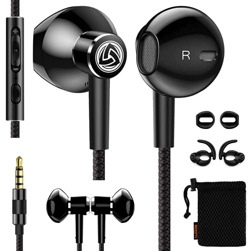 LUDOS SPECTA Auriculares In Ear con Cable y Microfono, Micrófono Universal para Llamadas Claras, Graves Potentes, Sound-Dynamic, Cascos para iPhone, Samsung, Mi, Xiaomi, Huawei, Gaming, Deportivos