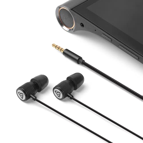 LUDOS Ultra Auriculares con Micrófono y Cable, Máxima Comodidad, Sonido Cristalino, Agudos y Graves Equilibrados, Nueva Espuma Viscoelástica, Cable Duradero, Graves, Control de Volumen