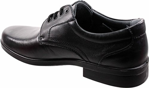 LUISETTI 26853 Negro - Zapato Cordones Piel Profesional Fabricado en españa (44 EU, Negro)