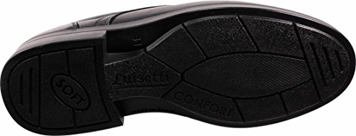 LUISETTI 26853 Negro - Zapato Cordones Piel Profesional Fabricado en españa (44 EU, Negro)