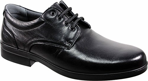 LUISETTI 26853 Negro - Zapato Cordones Piel Profesional Fabricado en españa (44 EU, Negro)