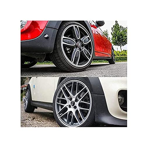 LVDFACF 4 Piezas Tapas Centrales Coche Llanta para BMW Mini Cooper S JCW R53 R52 R55 with Logo,apacubos Rueda Tapas Coche Decorativo Insignia Accesorios