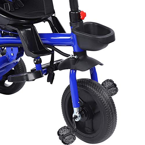 Lyrlody - Triciclo infantil evolutivo para niños de 1 a 5 años de edad, bicicleta de marcha para niños, triciclo infantil, parasol plegable con putter regalo para niños y niñas (rojo)