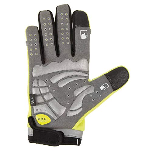 M-Wave Guantes de Bicicleta Unisex de Gel, Color Amarillo, Talla M