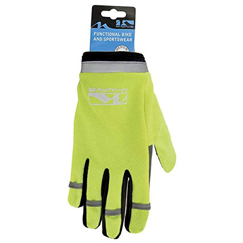 M-Wave Guantes de Bicicleta Unisex de Gel, Color Amarillo, Talla M