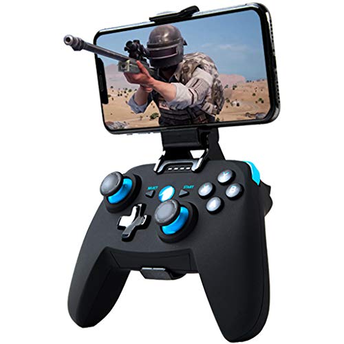 Maegoo Mando Android/PC/PS3, Bluetooth Inalámbrico Mando Android Móvil Game con Soporte Retráctil, 2.4g Inalámbrico PC/PS3/TV Mando Gamepad Joysitck Joypad con Doble Vibración