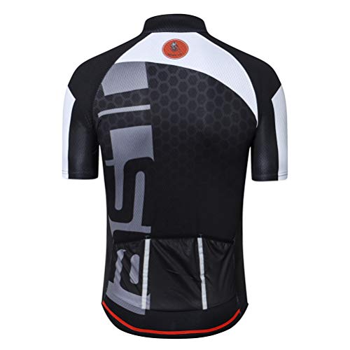 Maillot de ciclismo con manga corta para hombre (2021). Ropa de ciclismo para exteriores, bici de montaña - negro - 3X-Large